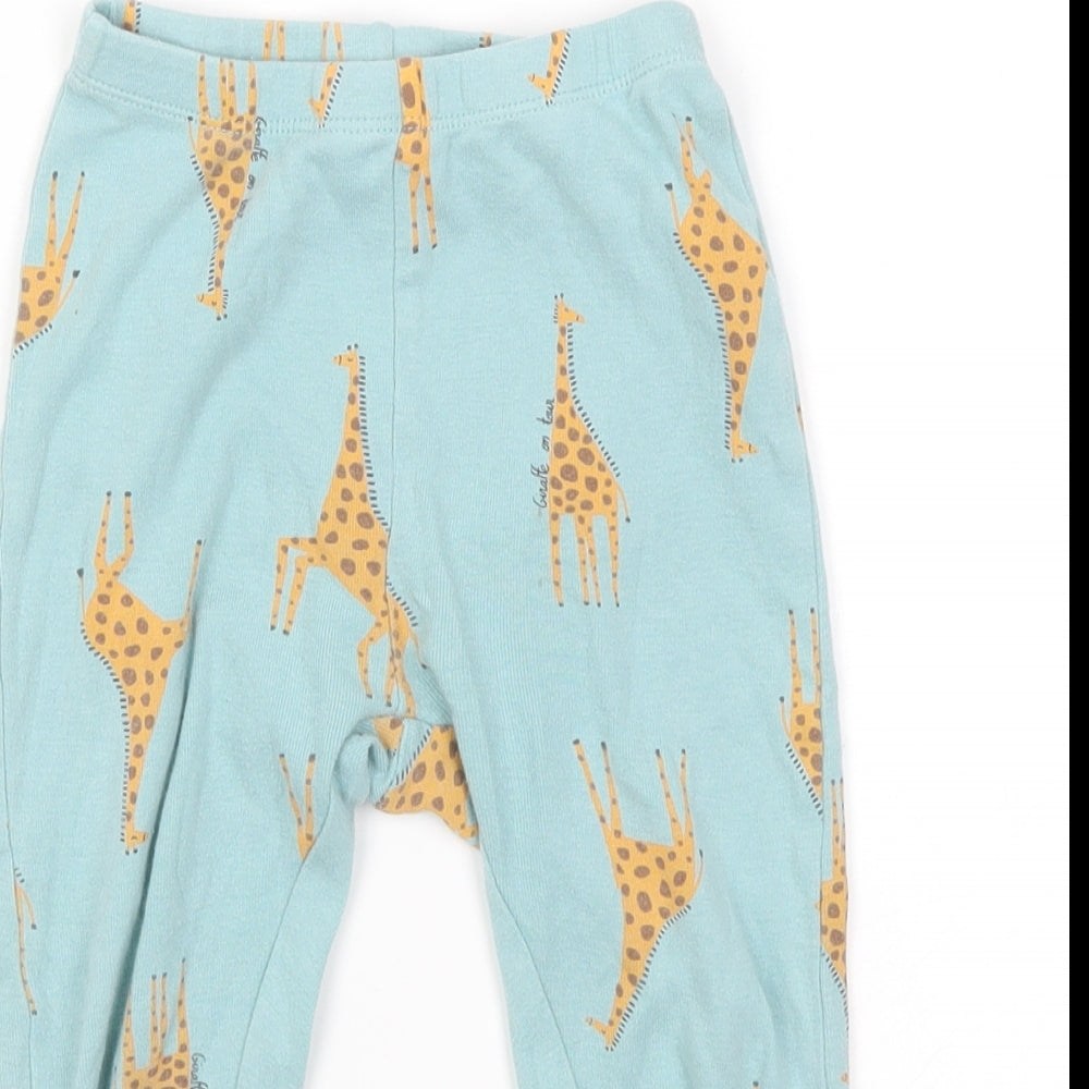 Zara Girls Blue Solid  Capri Pyjama Pants Size 2-3 Years