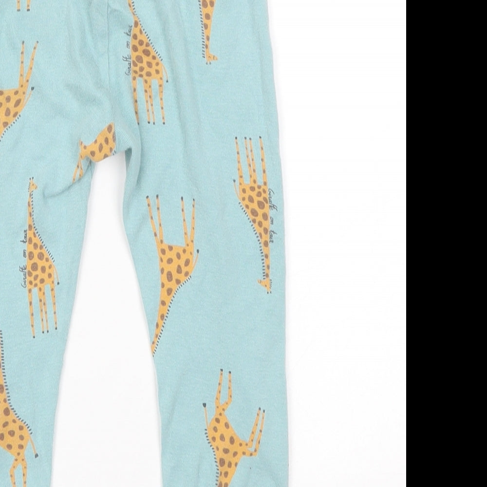 Zara Girls Blue Solid  Capri Pyjama Pants Size 2-3 Years