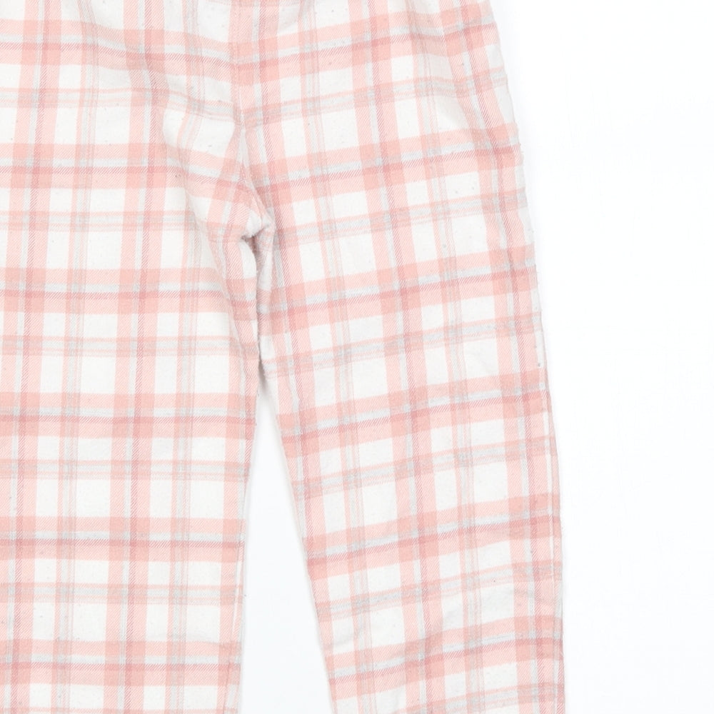 mamas & papas Girls Pink Check  Capri Pyjama Pants Size 2-3 Years