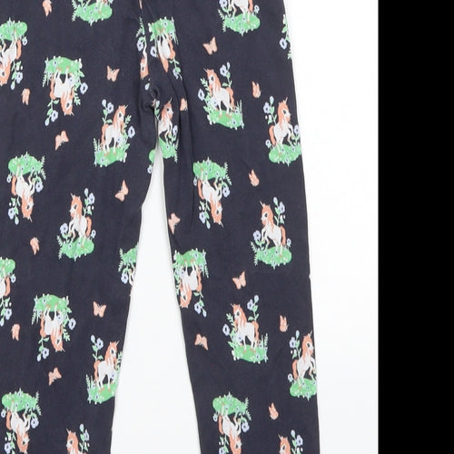 H&M Girls Blue Floral  Capri Pyjama Pants Size 3-4 Years