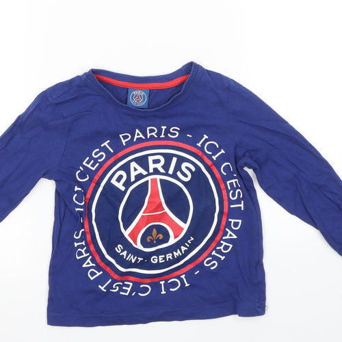 paris st germain Boys Blue   Basic T-Shirt Size 2-3 Years