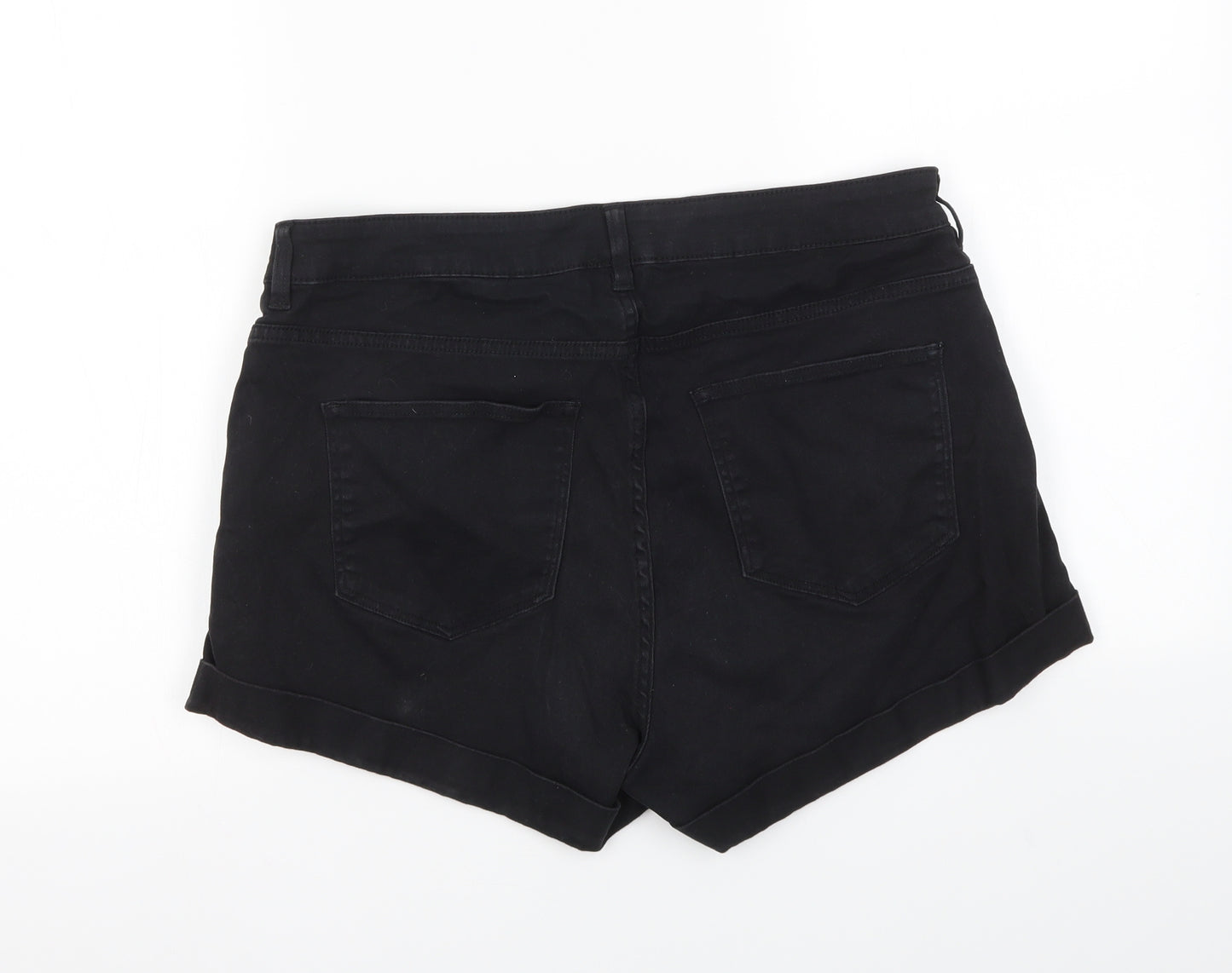 H&M Womens Black   Chino Shorts Size 14