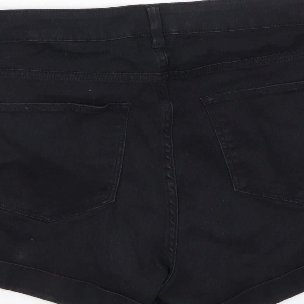 H&M Womens Black   Chino Shorts Size 14