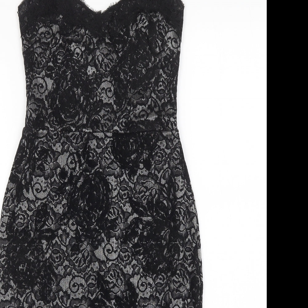Lipsy Womens Black   Bodycon  Size 8