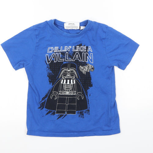 Primark Boys Blue   Basic T-Shirt Size 6-7 Years  - Star Wars