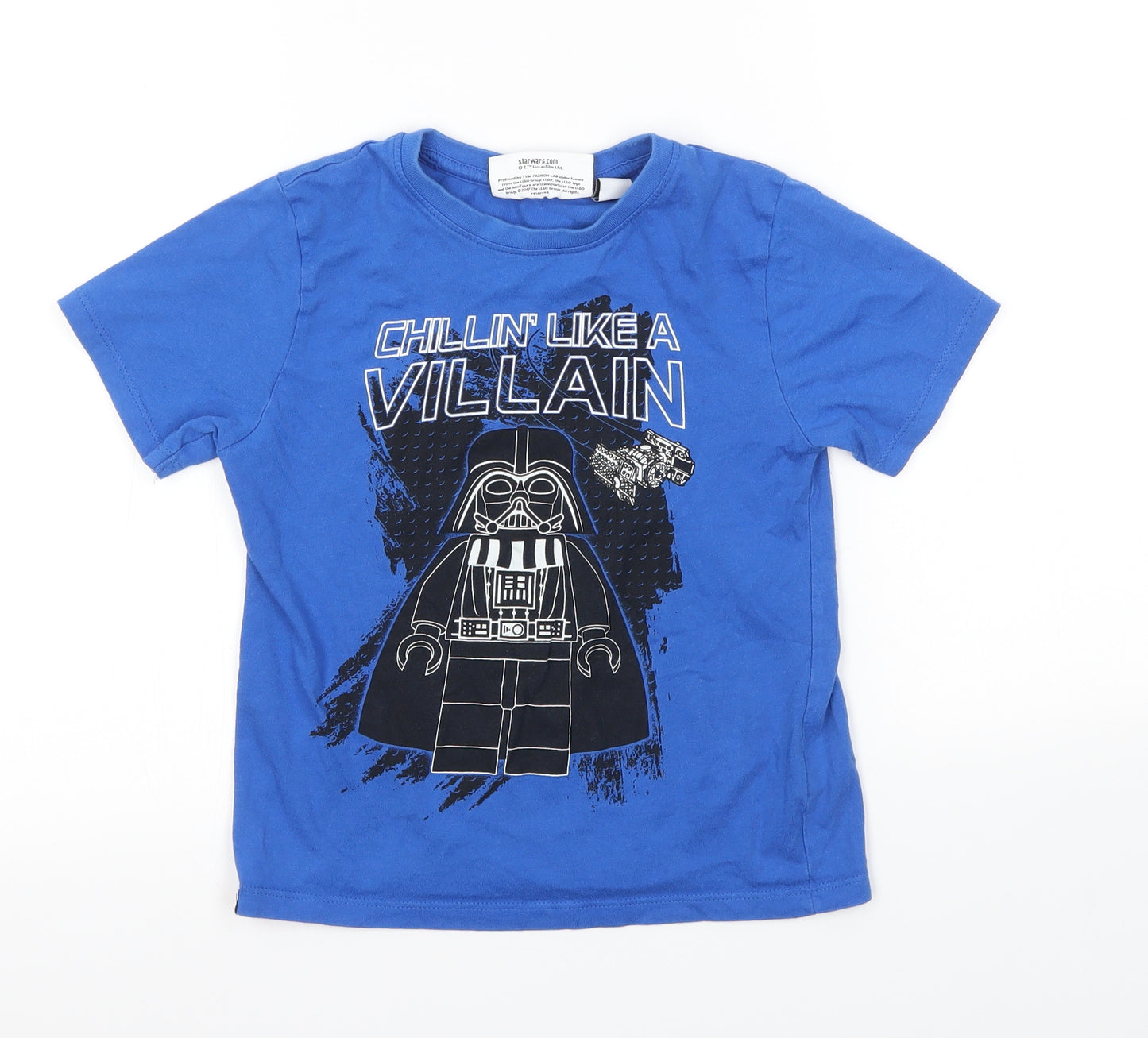 Primark Boys Blue   Basic T-Shirt Size 6-7 Years  - Star Wars