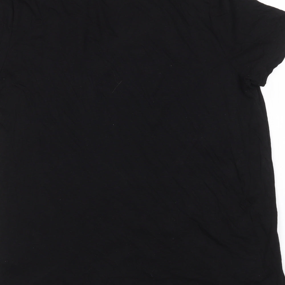 Nutmeg Womens Black   Basic T-Shirt Size 16