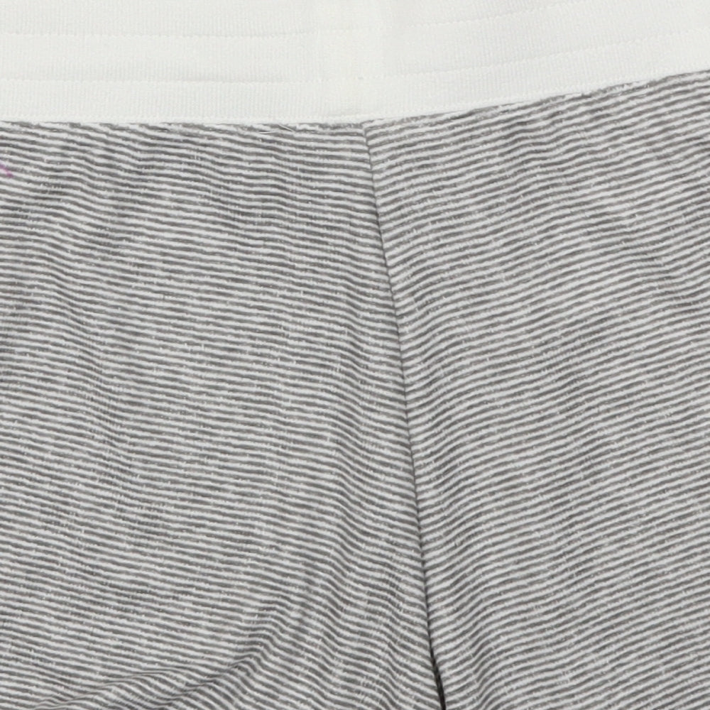 George Womens Grey Striped  Sweat Shorts Size 10