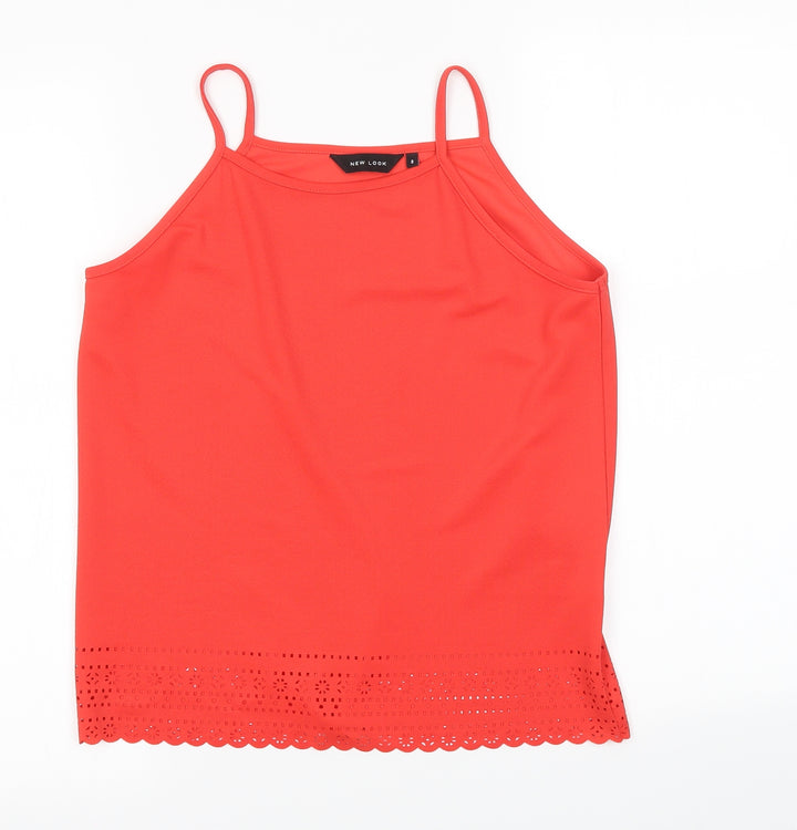 New Look Womens Red   Basic Tank Size 8