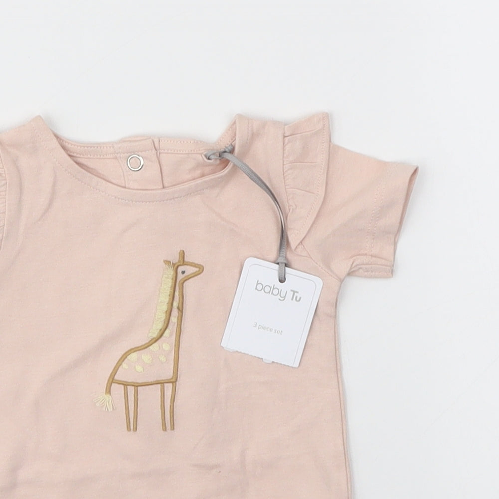 TU Girls Pink   Romper One-Piece Size 0-3 Months
