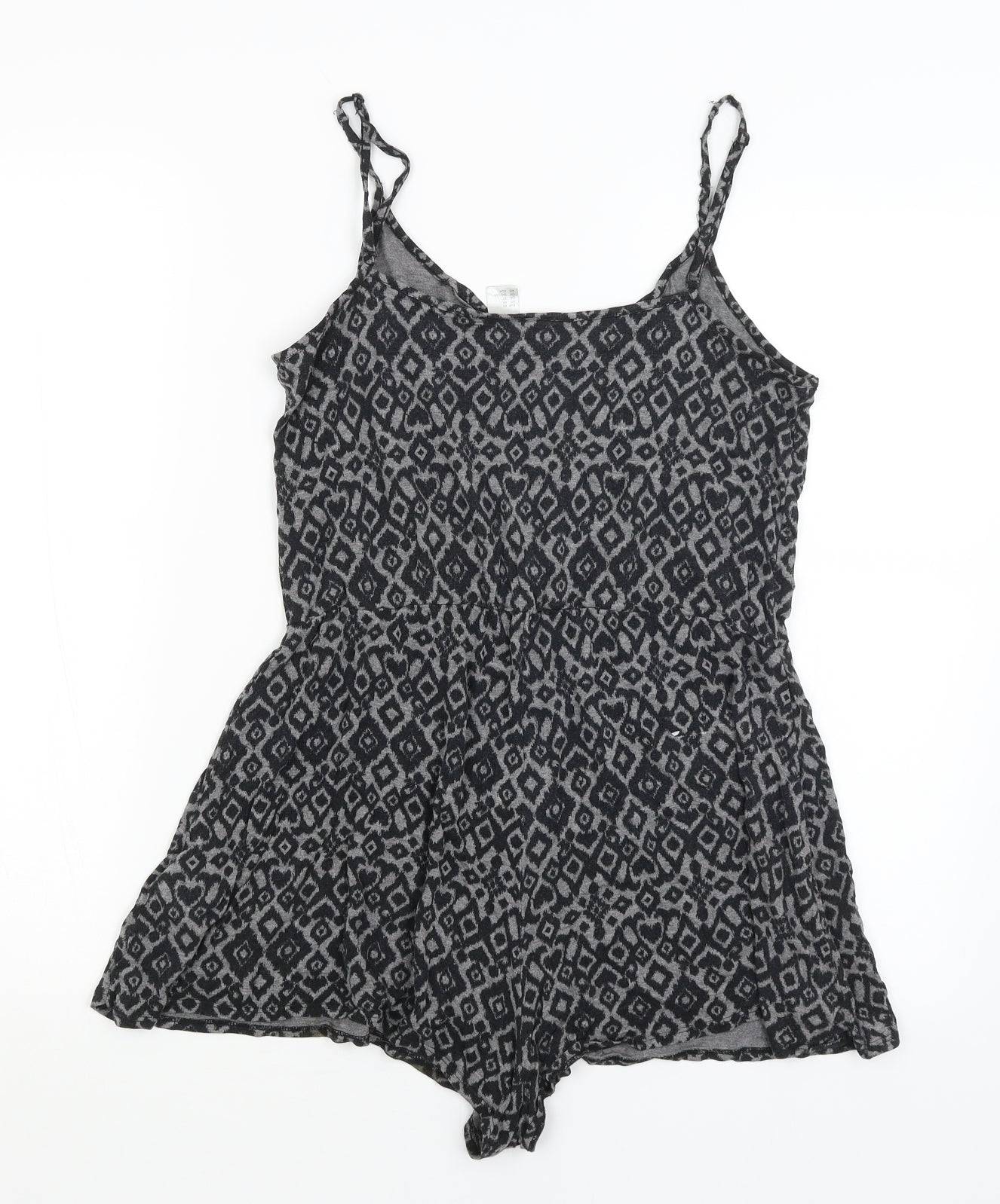 Divided Womens Grey Geometric  Playsuit One-Piece Size XS