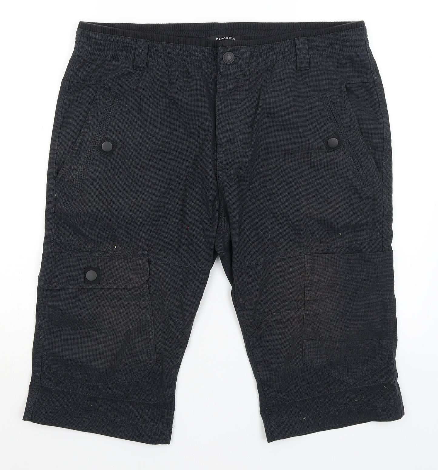 Peacocks Mens Black   Bermuda Shorts Size 38 in