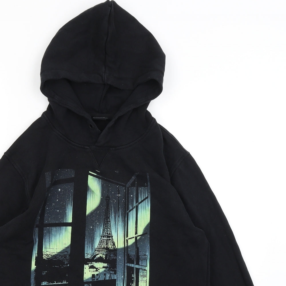 Lost Souls Mens Black   Pullover Hoodie Size M  - Paris
