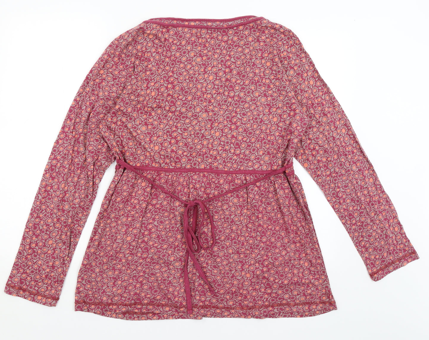 Fat Face Womens Purple Floral  Basic T-Shirt Size 20