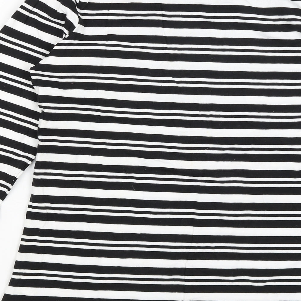 Atmosphere Womens White Striped  Basic T-Shirt Size 14