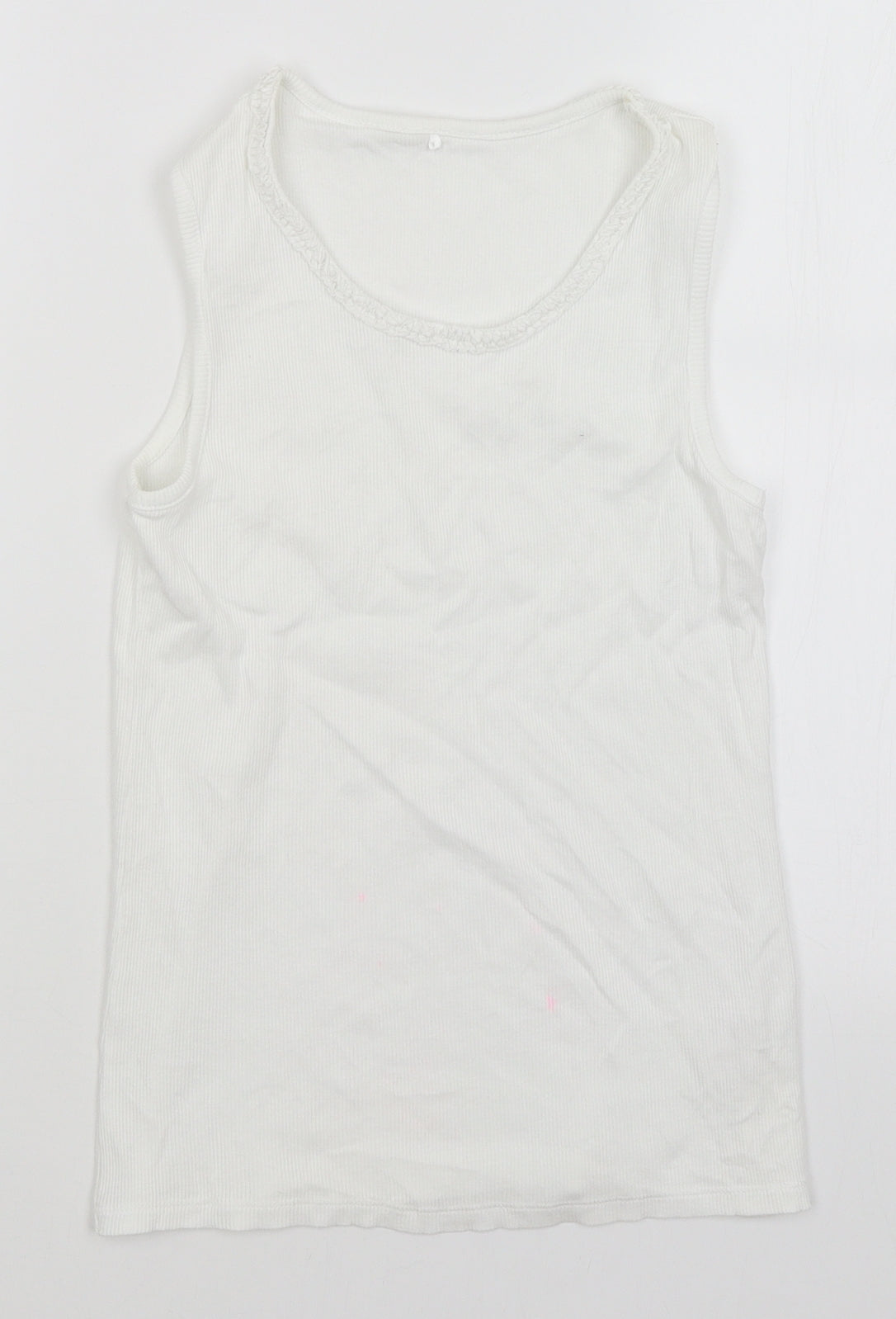 George Girls White   Basic Tank Size 13-14 Years