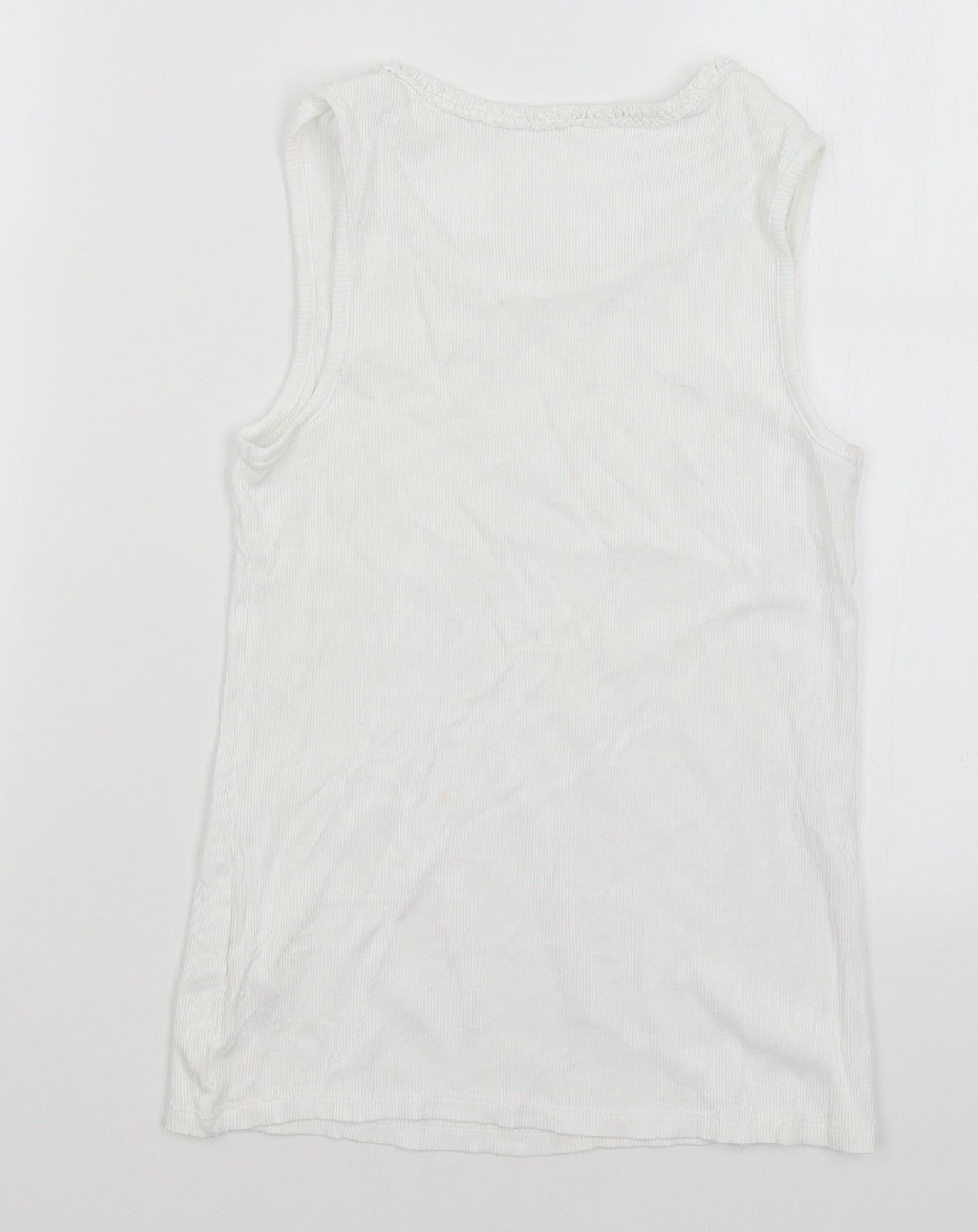 George Girls White   Basic Tank Size 13-14 Years