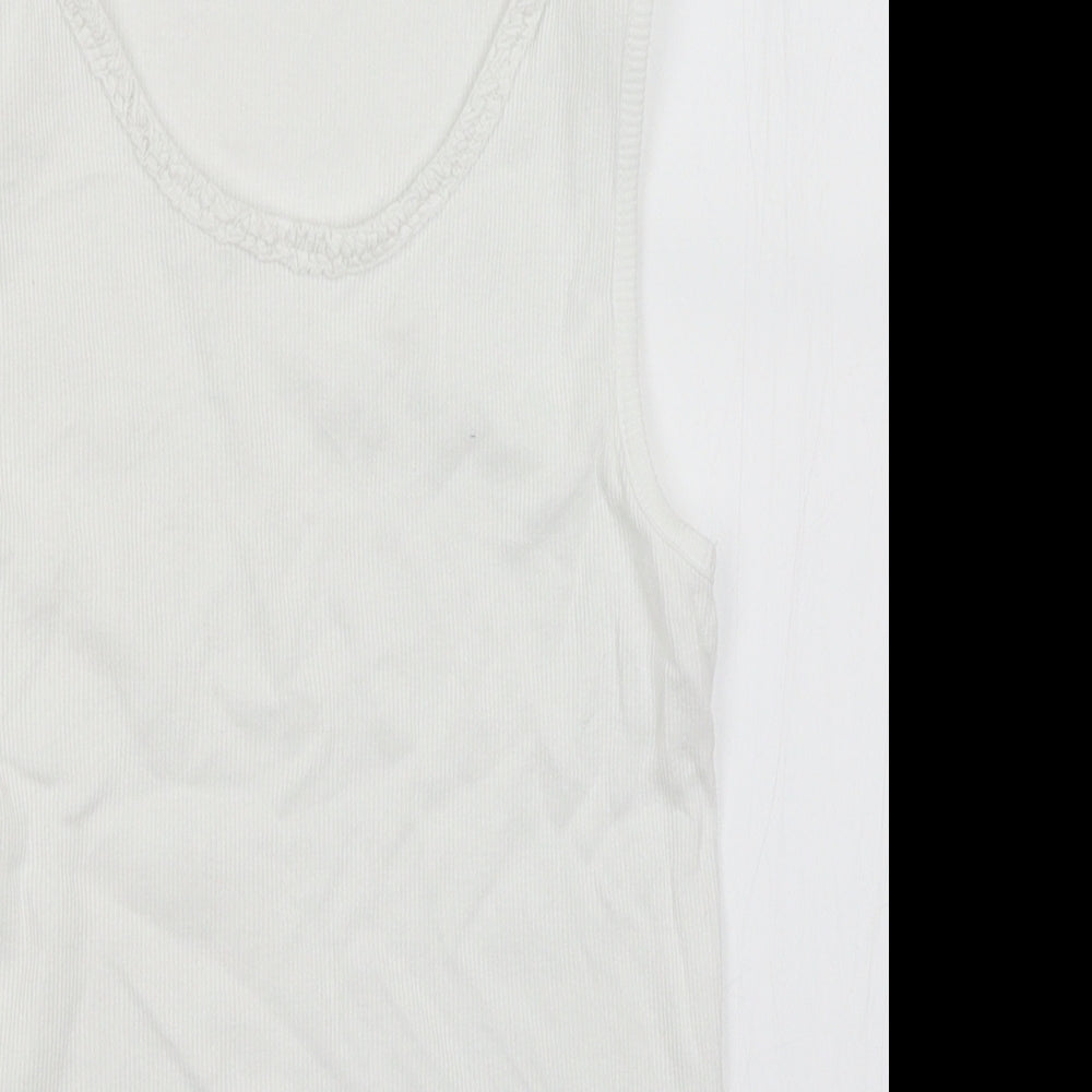 George Girls White   Basic Tank Size 13-14 Years