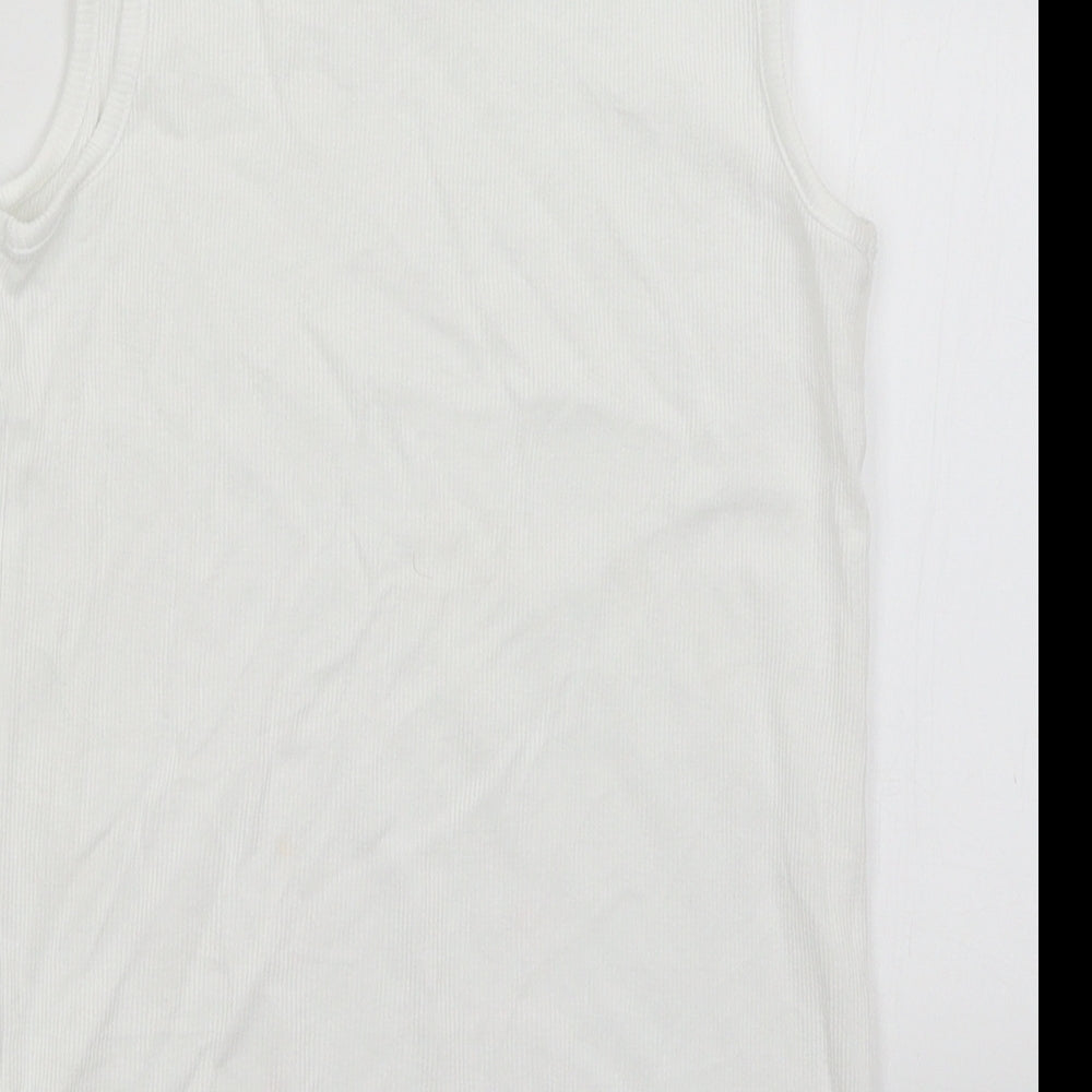 George Girls White   Basic Tank Size 13-14 Years