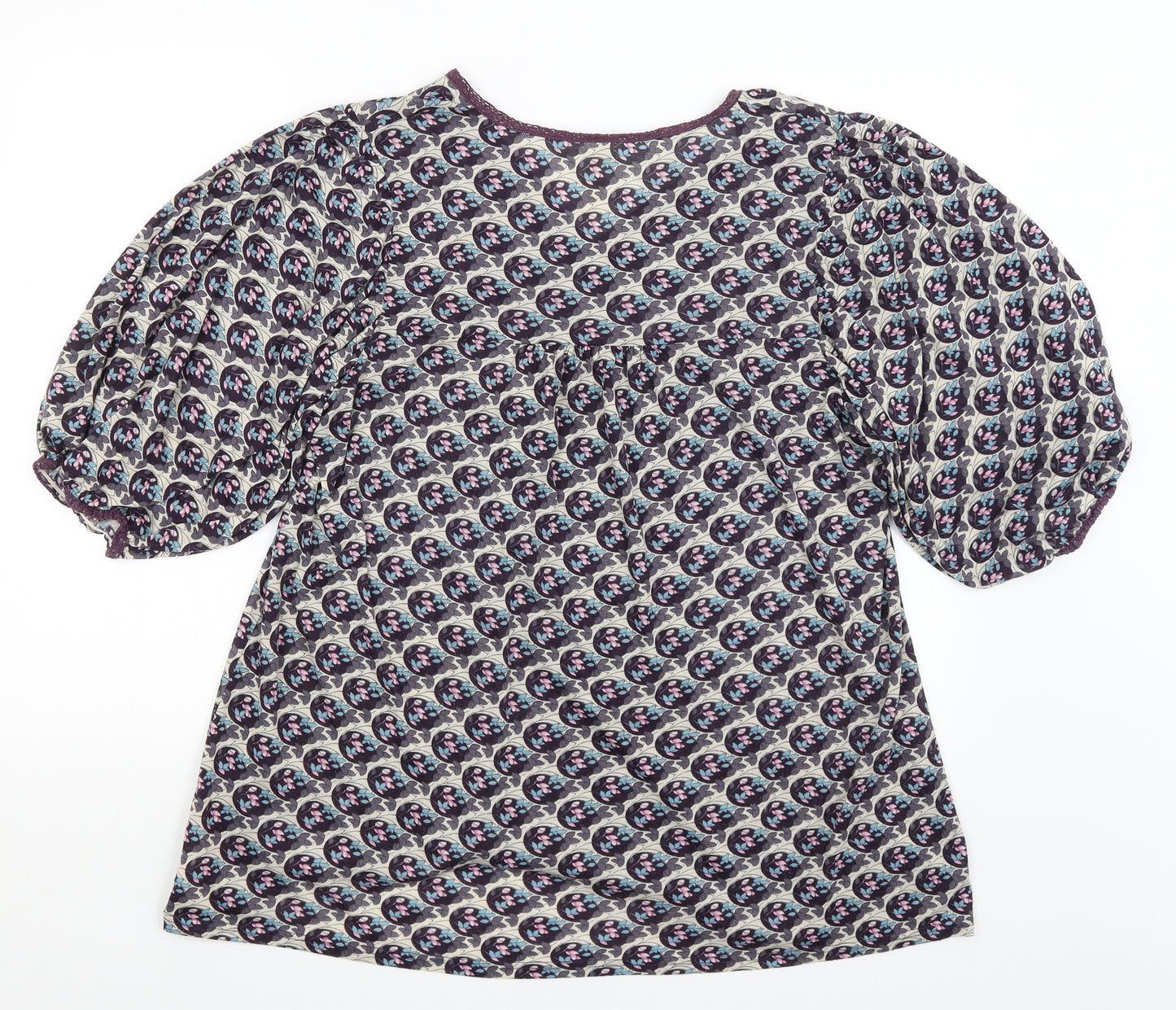 NEXT Womens Beige Floral  Basic Blouse Size 18