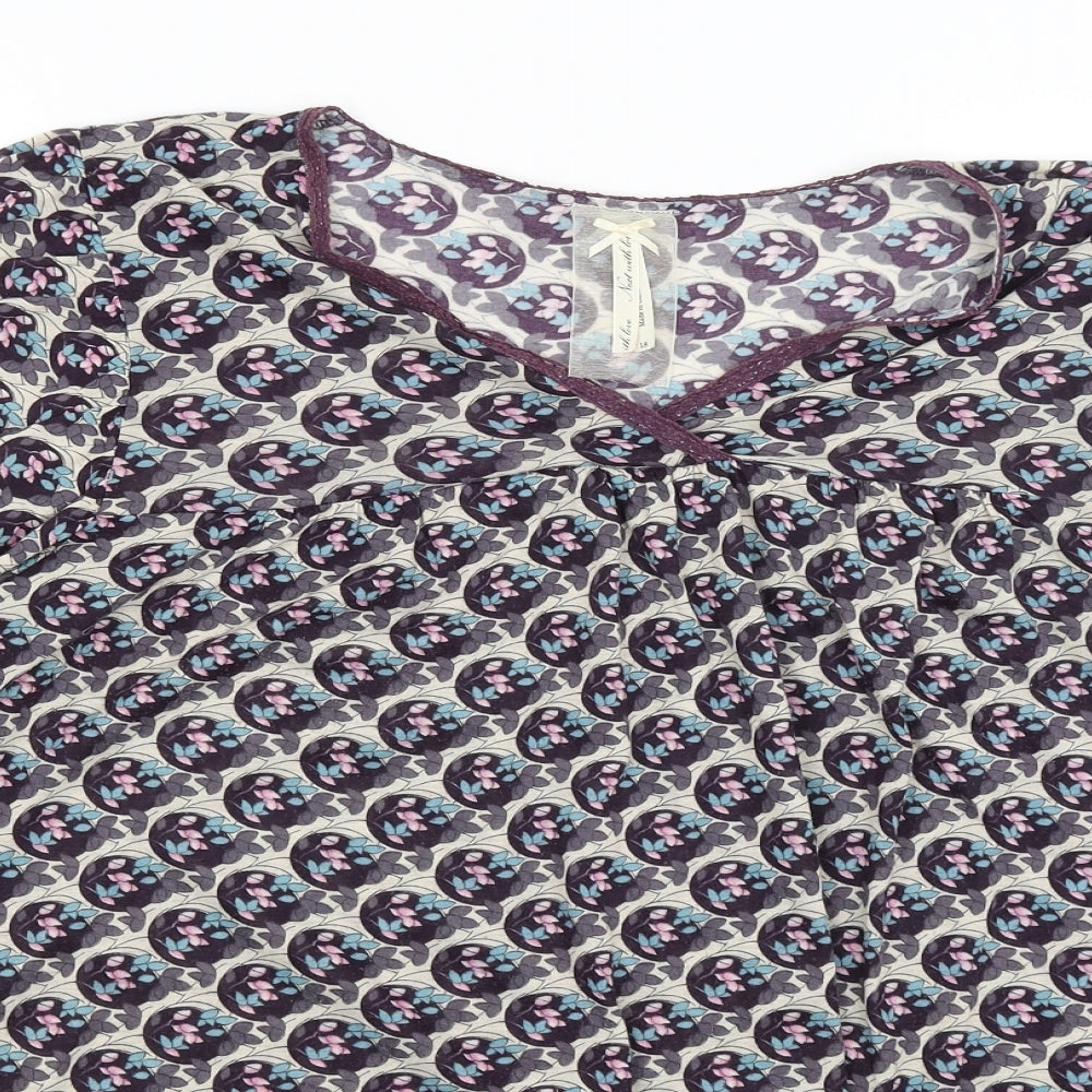 NEXT Womens Beige Floral  Basic Blouse Size 18