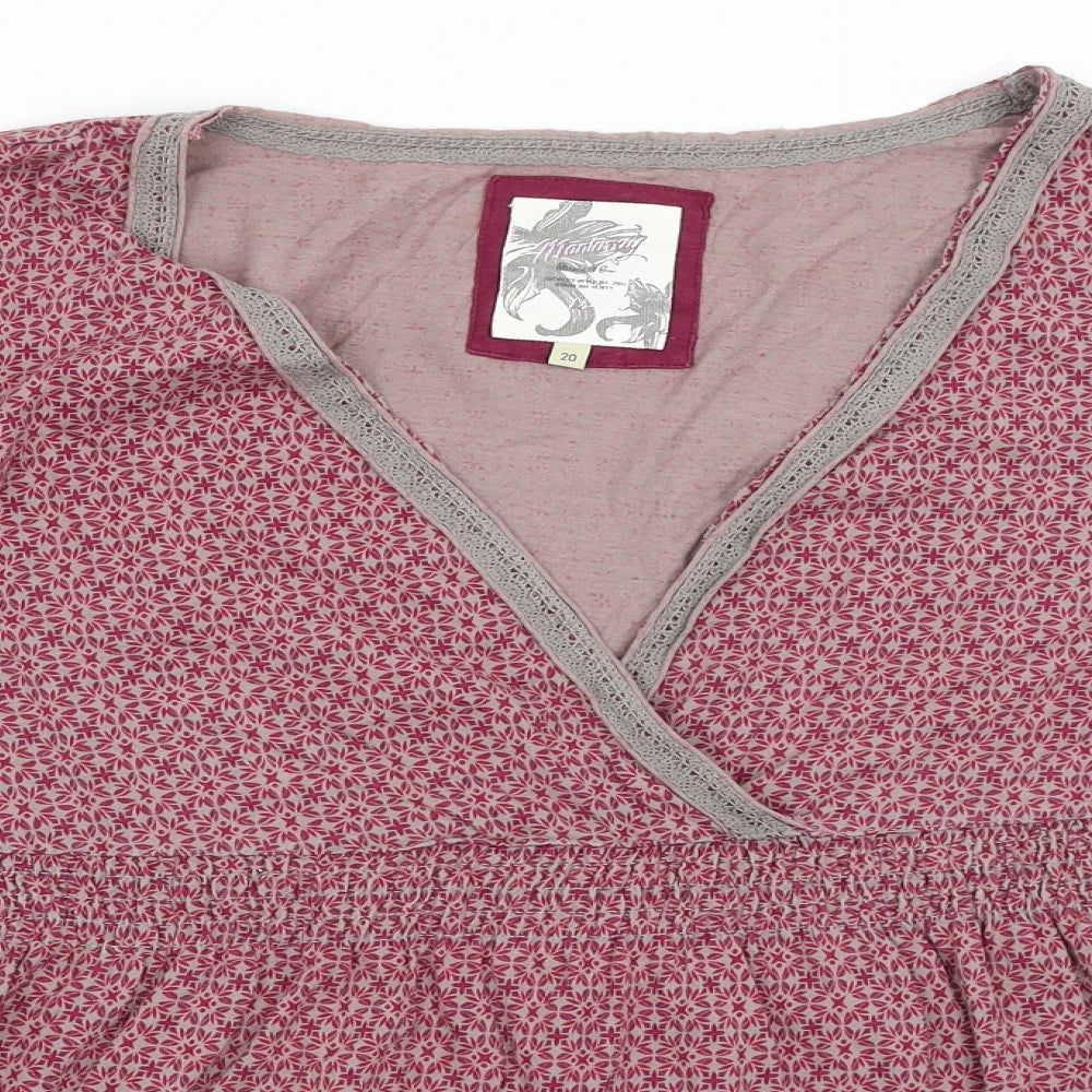 Mantaray Womens Pink   Basic T-Shirt Size 20