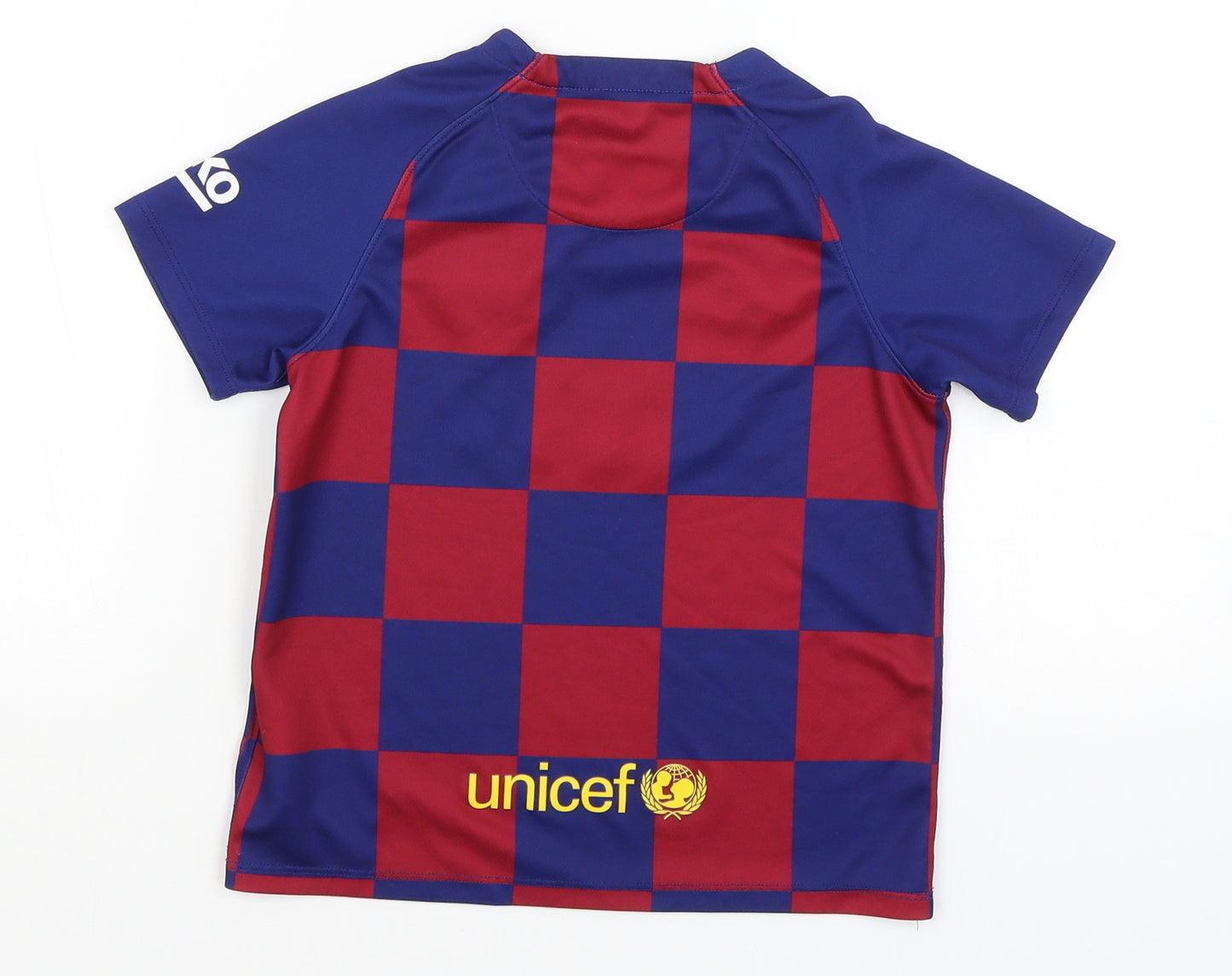 Nike Boys Blue Check  Basic T-Shirt Size 5-6 Years
