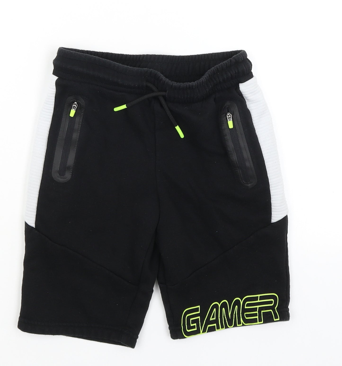 Dunnes Boys Black   Sweat Shorts Size 7-8 Years