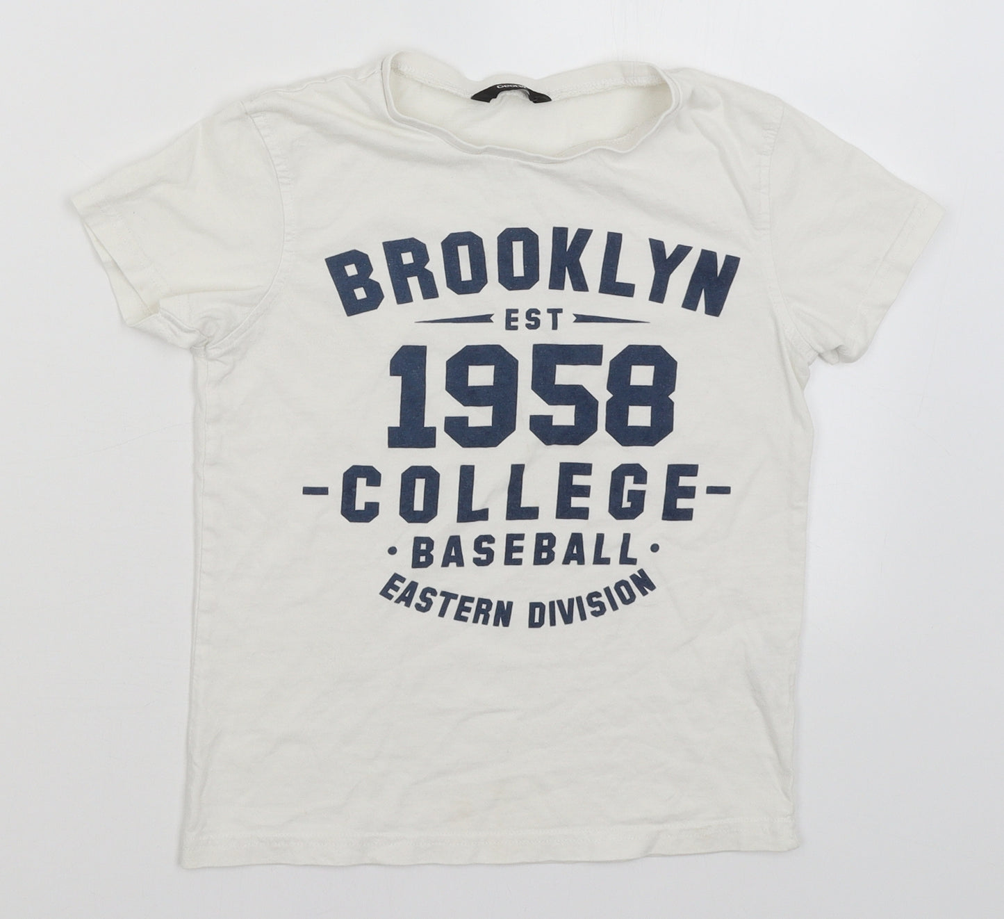 George Boys White   Basic T-Shirt Size 8-9 Years