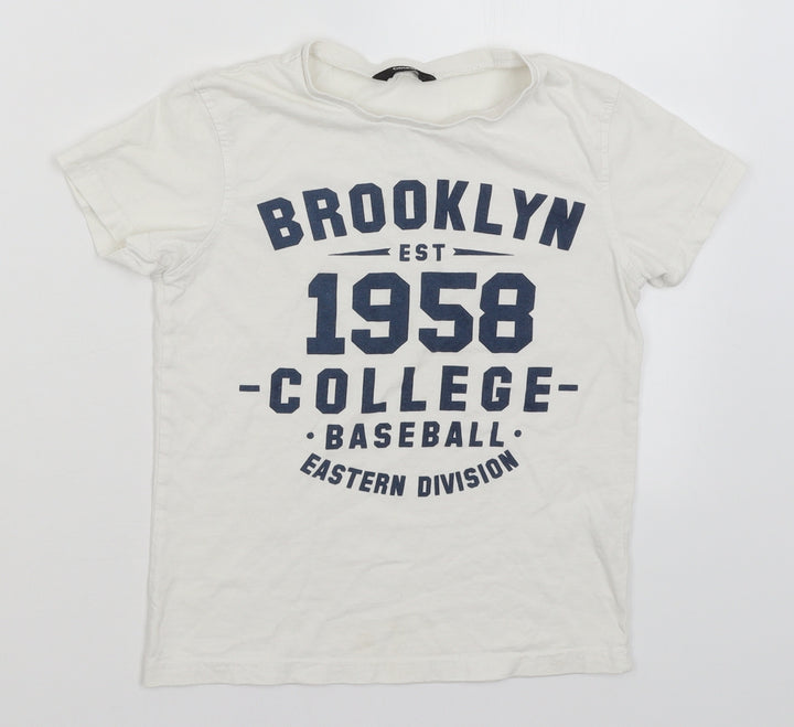 George Boys White   Basic T-Shirt Size 8-9 Years