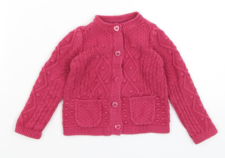 TU Baby Pink Cardigan Jumper Size 9-12 Months
