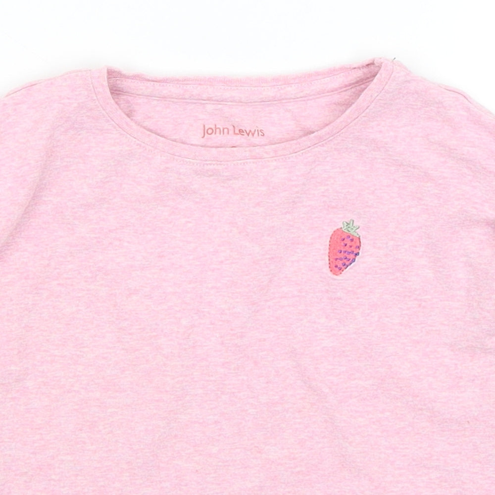 John Lewis Girls Pink   Basic T-Shirt Size 2 Years