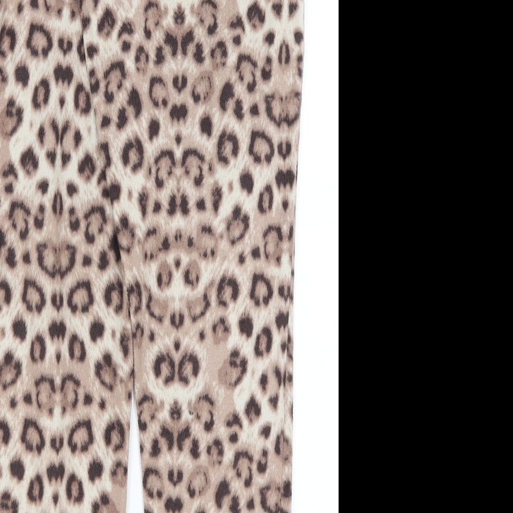 NEXT Womens Brown Animal Print  Capri Pyjama Pants Size M