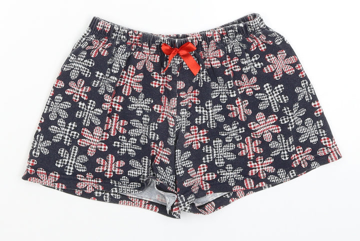 Wonder Womens Blue Floral  Hot Pants Shorts Size S