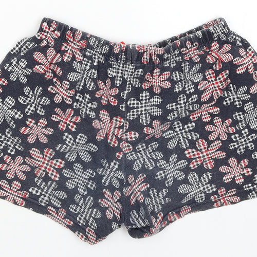 Wonder Womens Blue Floral  Hot Pants Shorts Size S