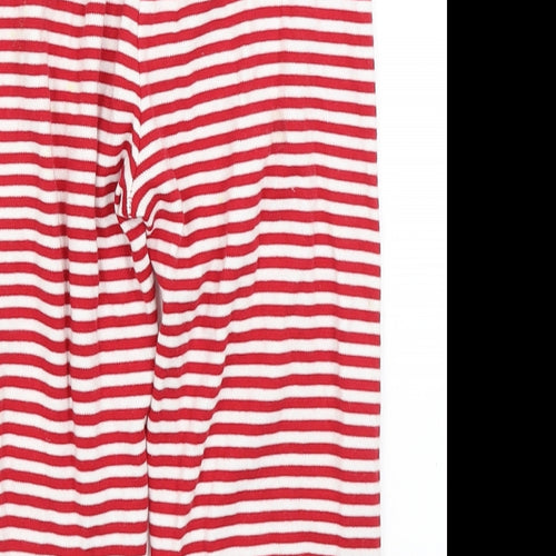 Preworn Girls Red Striped  Capri Pyjama Pants Size 3-4 Years