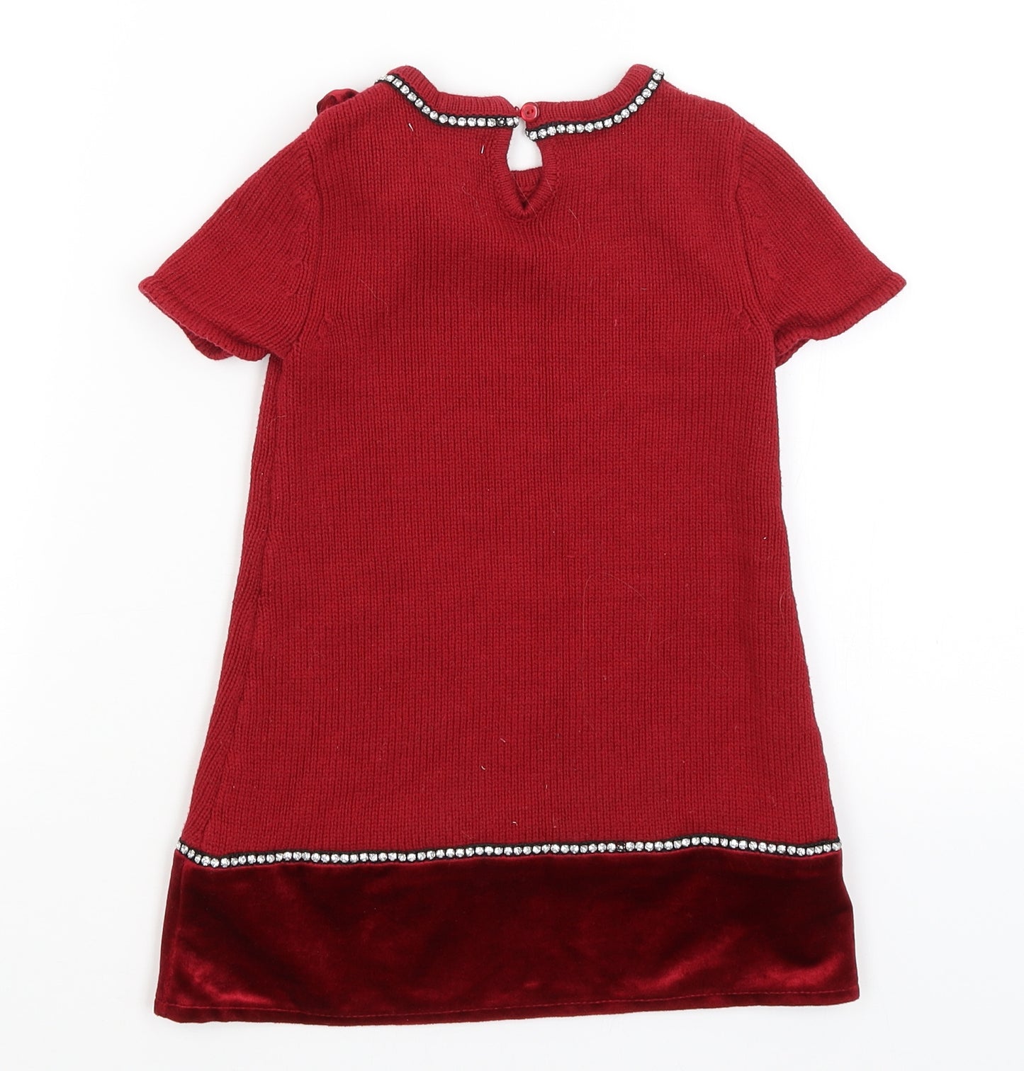 Miss Mona Mouse Girls Red   Jumper Dress  Size 3-4 Years