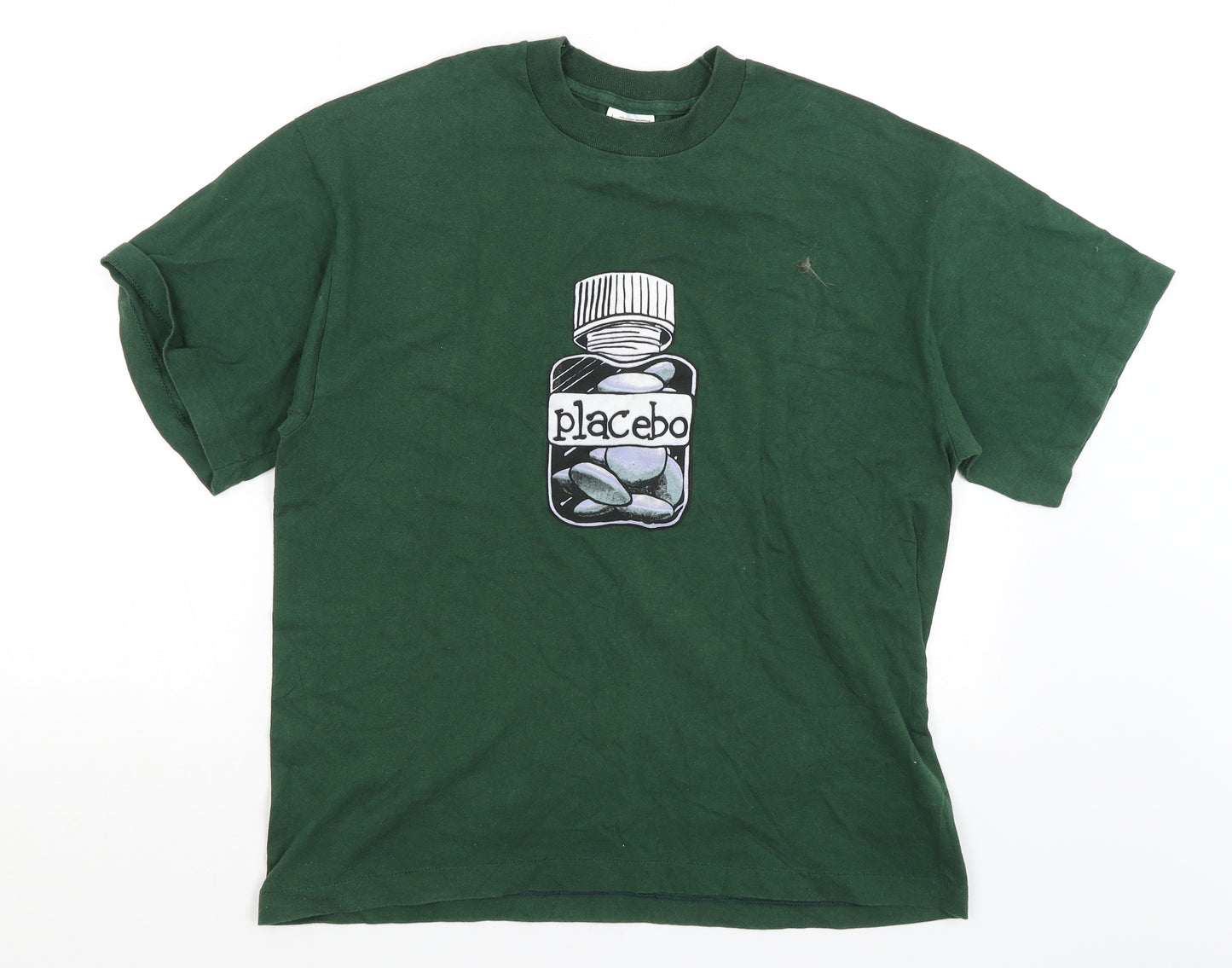 Fruit of the Loom Mens Green    T-Shirt Size L  - Placebo