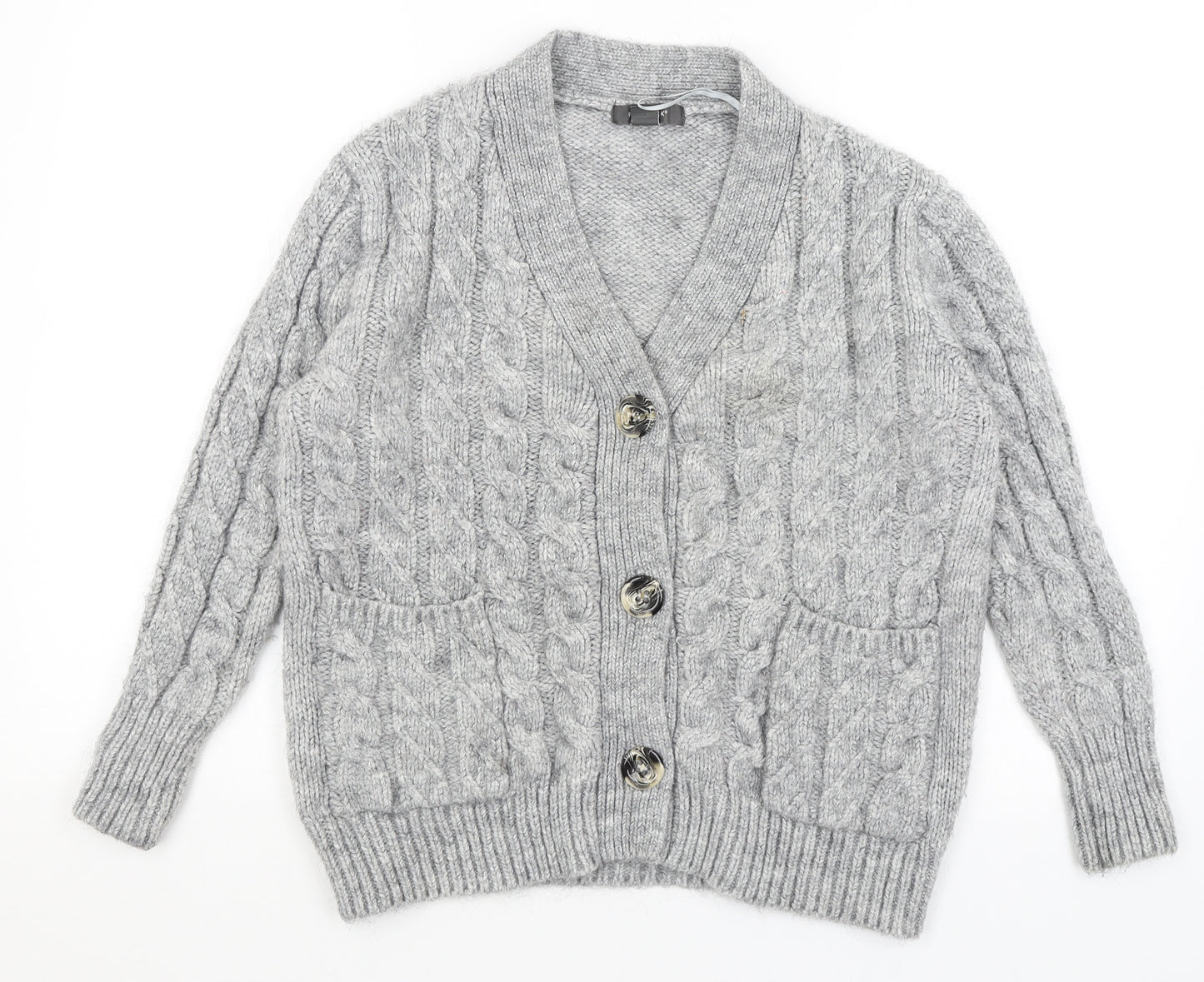 Primark Womens Grey   Cardigan Jumper Size M