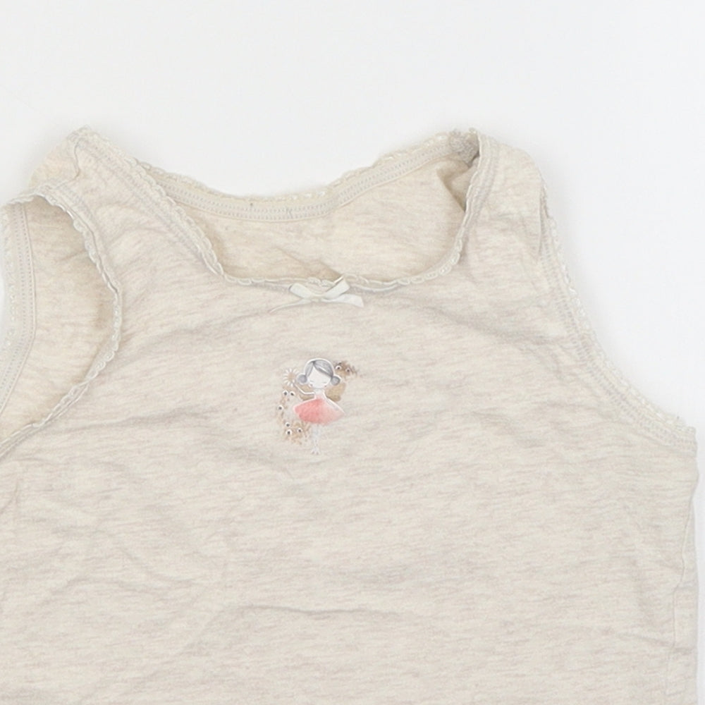 TU Girls Beige   Basic Tank Size 3-4 Years