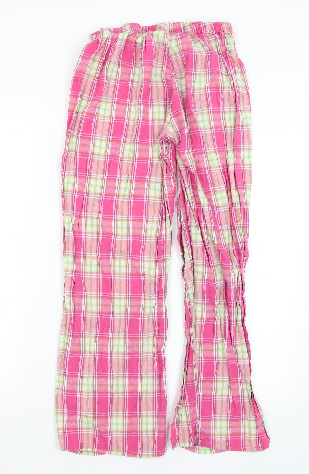 Preworn Womens Pink Plaid  Capri Pyjama Pants Size M