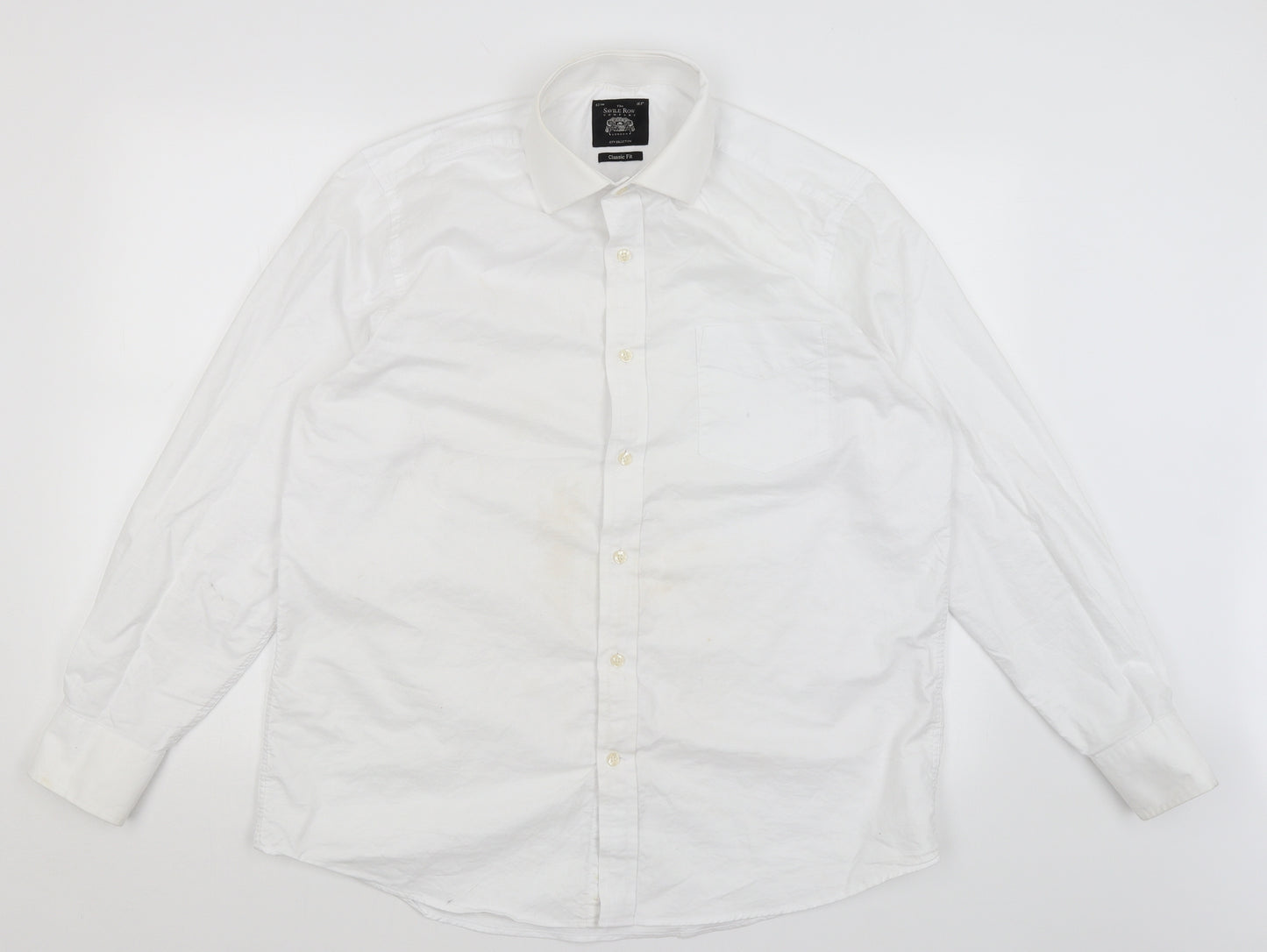 Saville Row Mens White    Dress Shirt Size 16.5