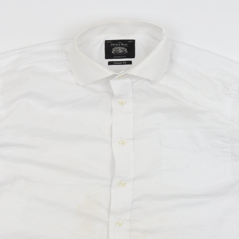 Saville Row Mens White    Dress Shirt Size 16.5