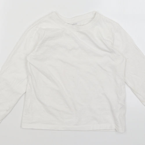 Primark Girls White   Basic T-Shirt Size 6-7 Years