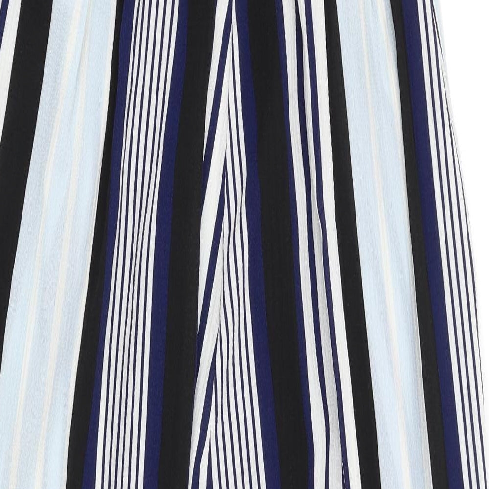 Cameo Rose Womens Blue Striped  Catsuit One-Piece Size 14 L25 in
