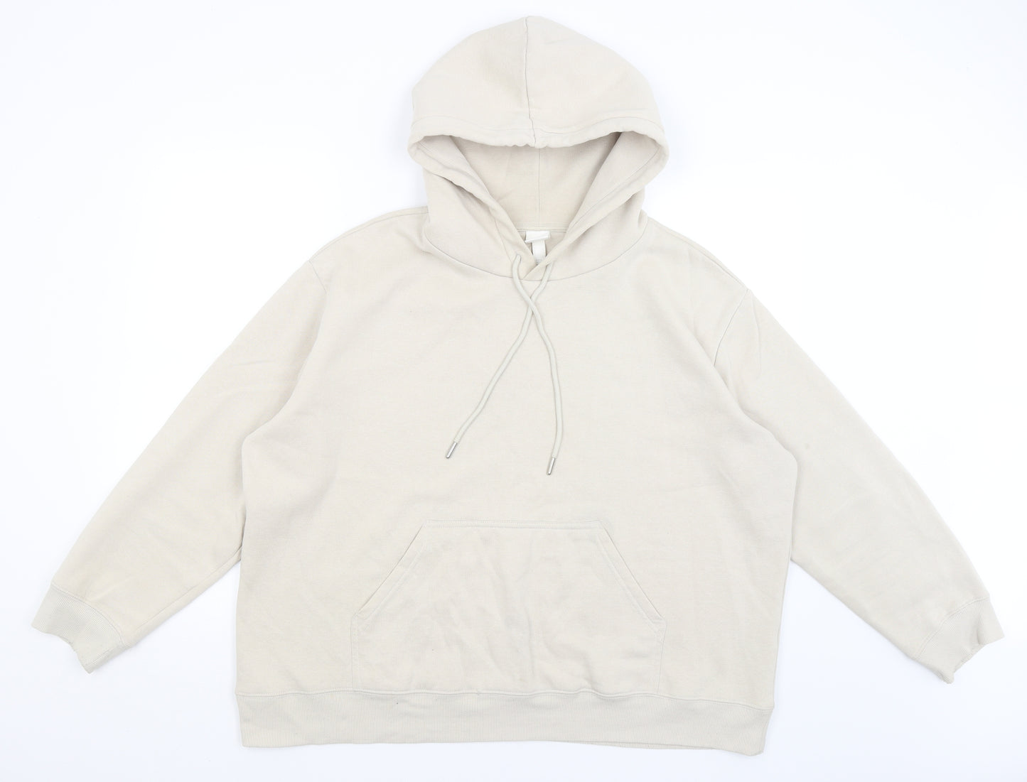 H&M Womens Beige   Pullover Hoodie Size XL