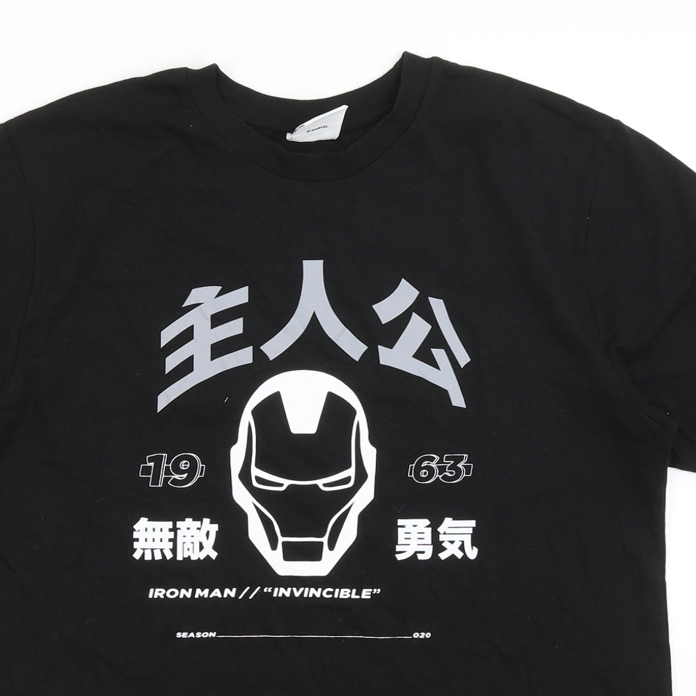 Marvel Mens Black    T-Shirt Size S  - Iron Man