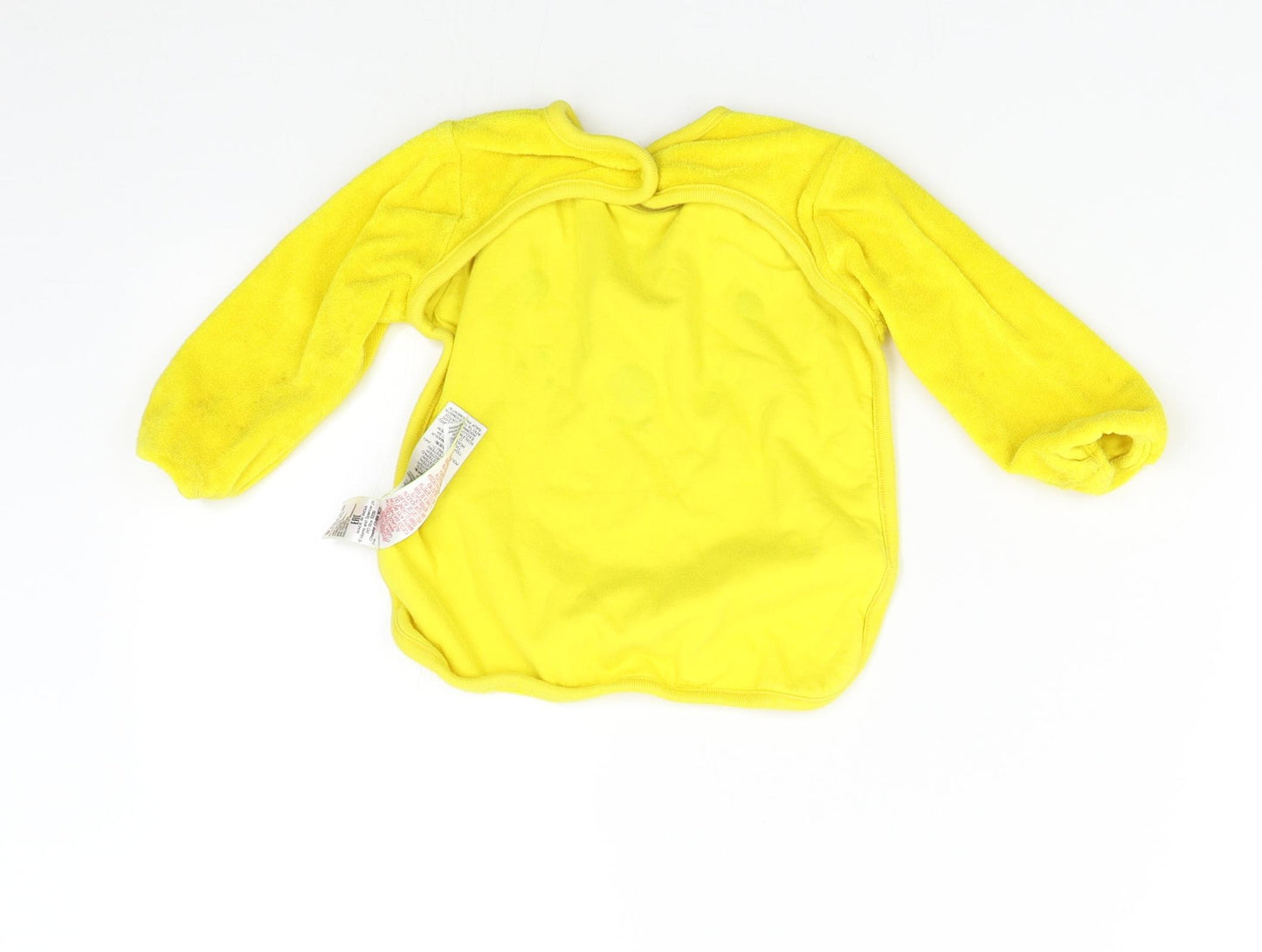 M&S Baby Yellow   Basic T-Shirt One Size  - Bib with sleeves