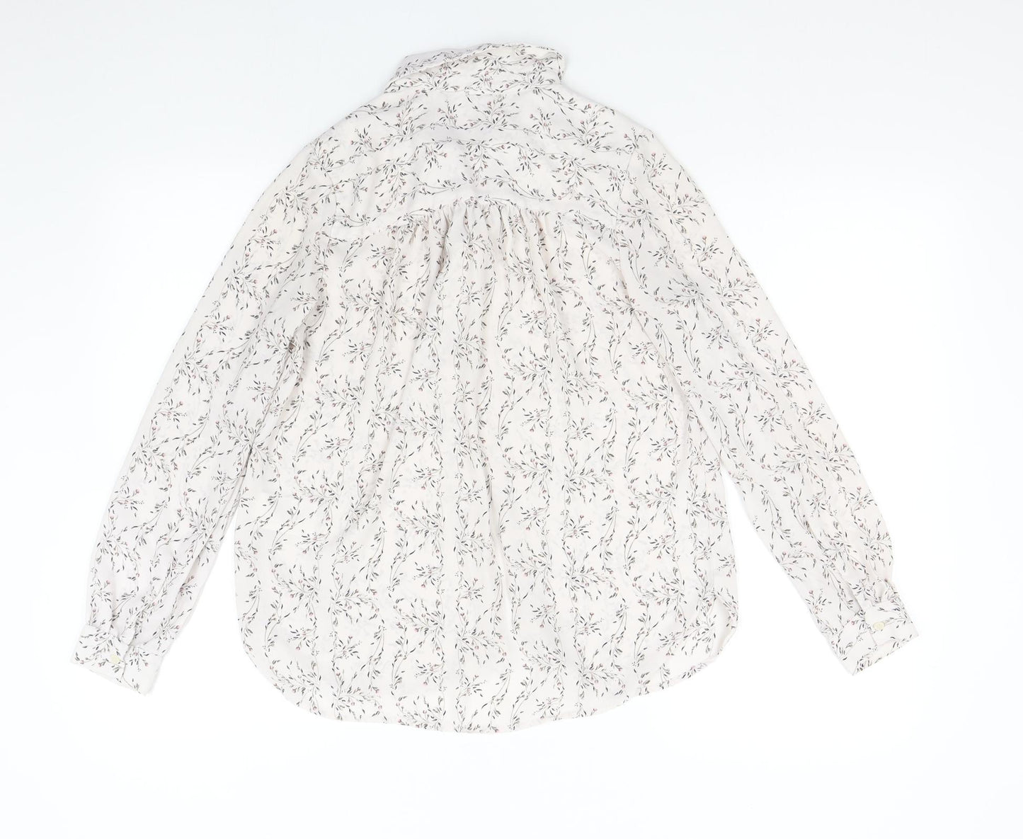 H&M Womens Pink Floral  Basic Button-Up Size 6