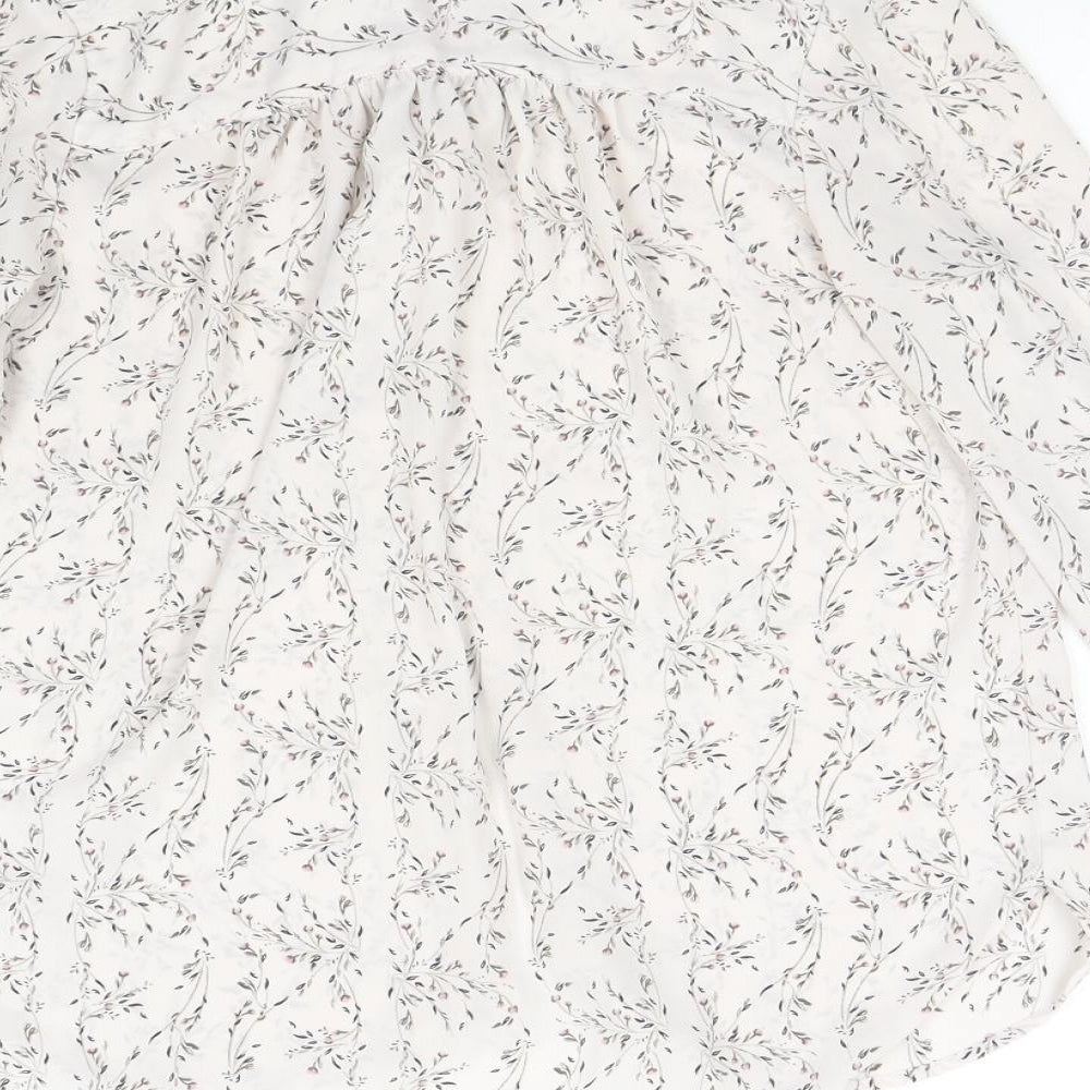 H&M Womens Pink Floral  Basic Button-Up Size 6